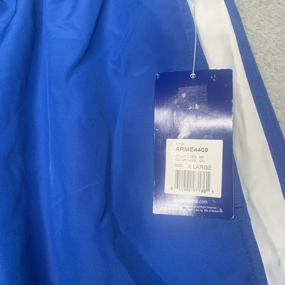 Vintage 2004 Reebok Performance Gym Shorts Deadstock Mens Size XL Blue & White - Picture 4 of 9